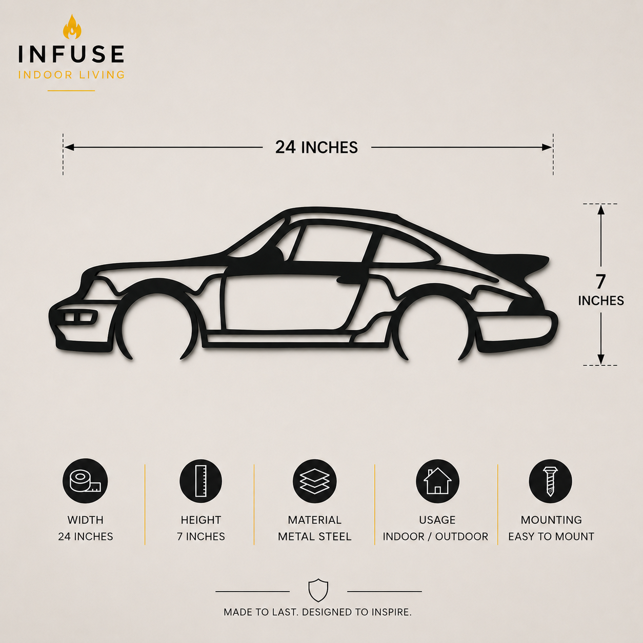 INFUSE Motion Porsche 911 Turbo (930) Wall Art