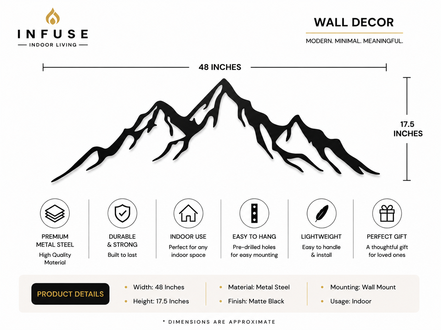 INFUSE Nature Mountain Horizon Wall Art