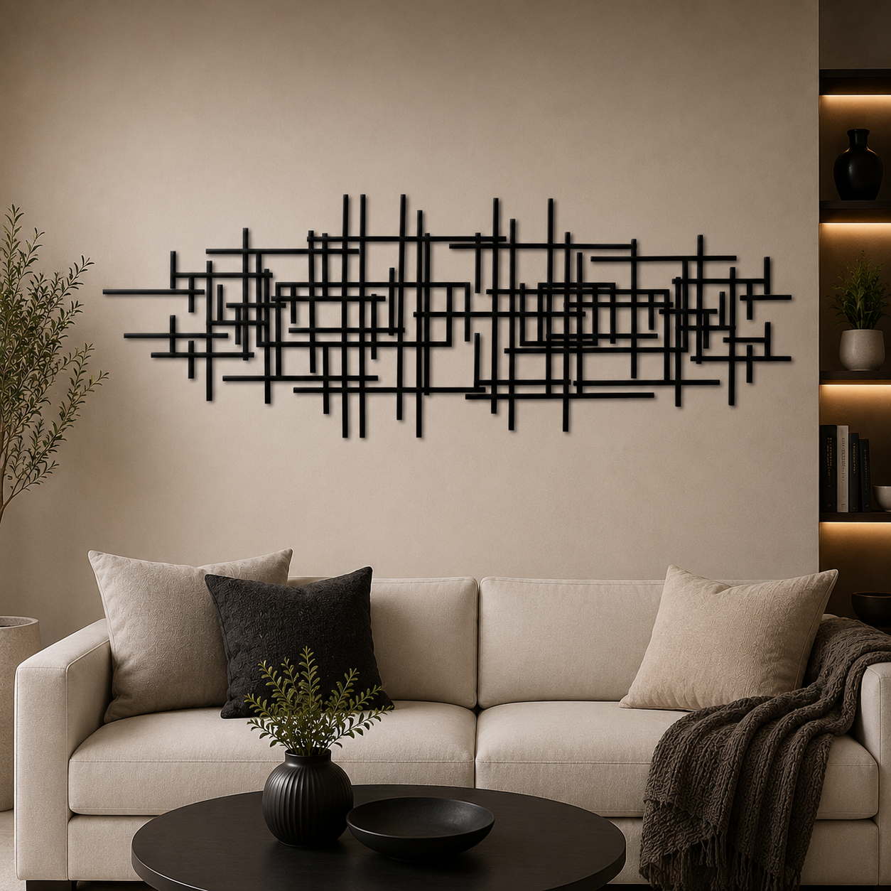 INFUSE Abstract Urban Grid Wall Art
