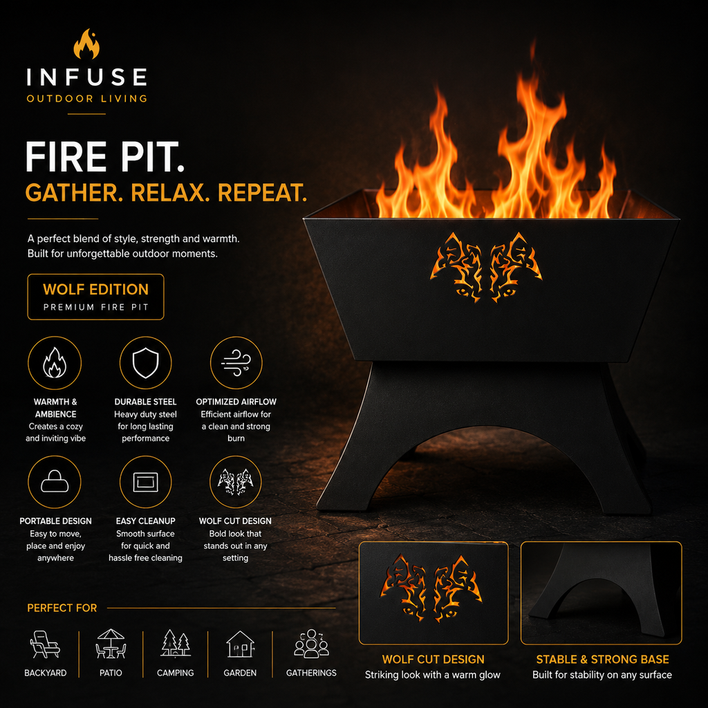 INFUSE Ember Wolf Fire Pit