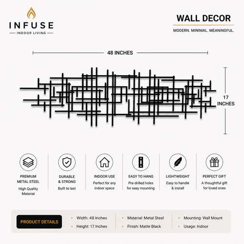 INFUSE Abstract Urban Grid Wall Art